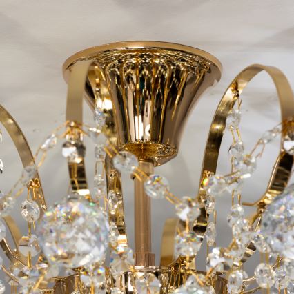 Brilagi - Pinnale kinnitatav lühter CRYSTAL 6xE14/60W/230V kuldne