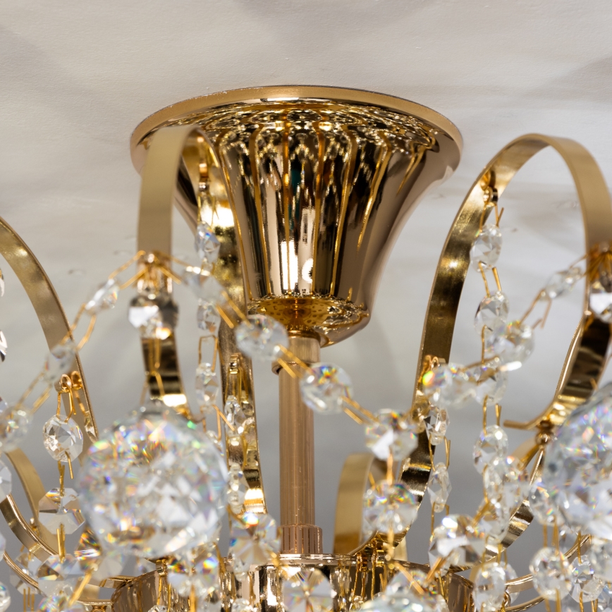 Brilagi - Pinnale kinnitatav lühter CRYSTAL 6xE14/60W/230V kuldne