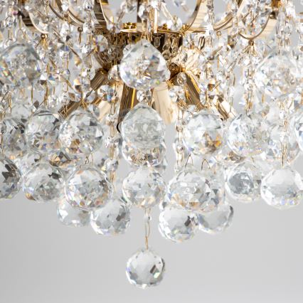 Brilagi - Pinnale kinnitatav lühter CRYSTAL 6xE14/60W/230V kuldne
