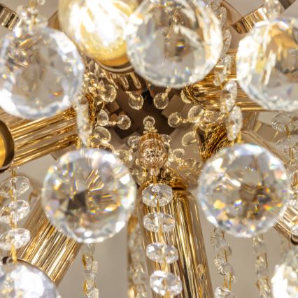 Brilagi - Pinnale kinnitatav lühter CRYSTAL 6xE14/60W/230V kuldne