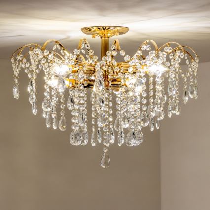 Brilagi - Pinnale kinnitatav lühter CRYSTAL 6xE14/60W/230V kuldne