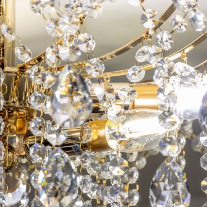 Brilagi - Pinnale kinnitatav lühter CRYSTAL 6xE14/60W/230V kuldne