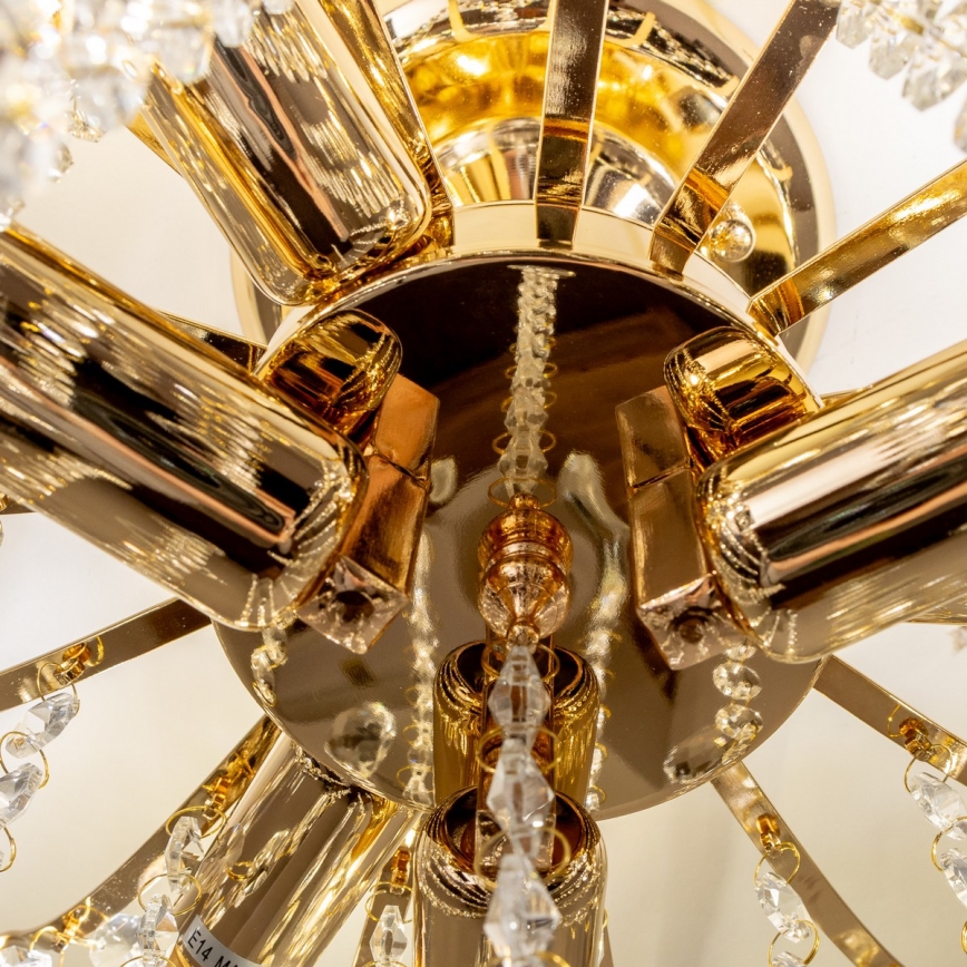 Brilagi - Pinnale kinnitatav lühter CRYSTAL 6xE14/60W/230V kuldne