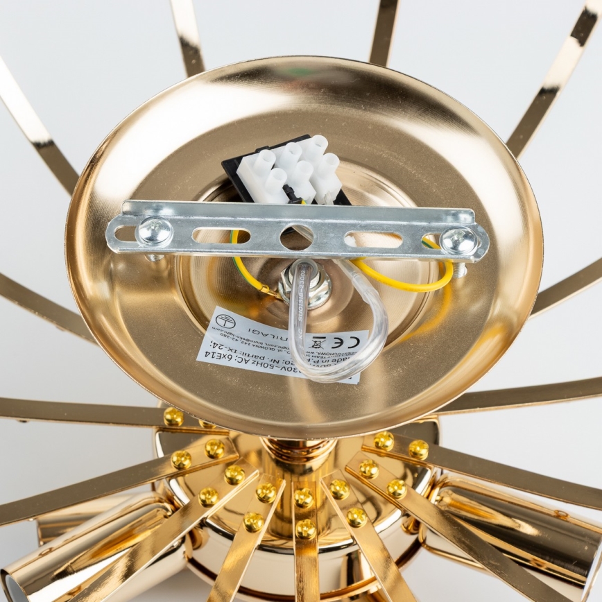 Brilagi - Pinnale kinnitatav lühter CRYSTAL 6xE14/60W/230V kuldne