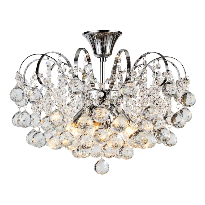 Brilagi - Pinnale kinnitatav lühter CRYSTAL 6xE14/60W/230V läikiv kroom