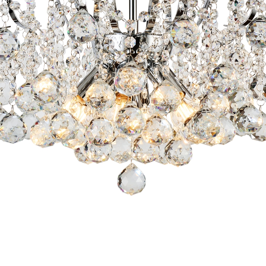Brilagi - Pinnale kinnitatav lühter CRYSTAL 6xE14/60W/230V läikiv kroom