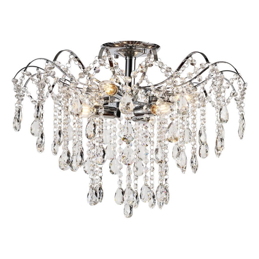 Brilagi - Pinnale kinnitatav lühter CRYSTAL 6xE14/60W/230V läikiv kroom