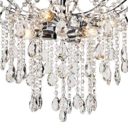 Brilagi - Pinnale kinnitatav lühter CRYSTAL 6xE14/60W/230V läikiv kroom