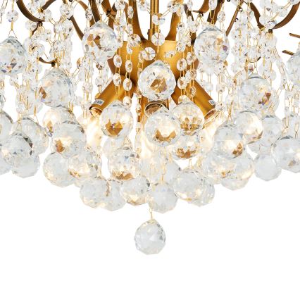 Brilagi - Pinnale kinnitatav lühter CRYSTAL 6xE14/60W/230V pronks