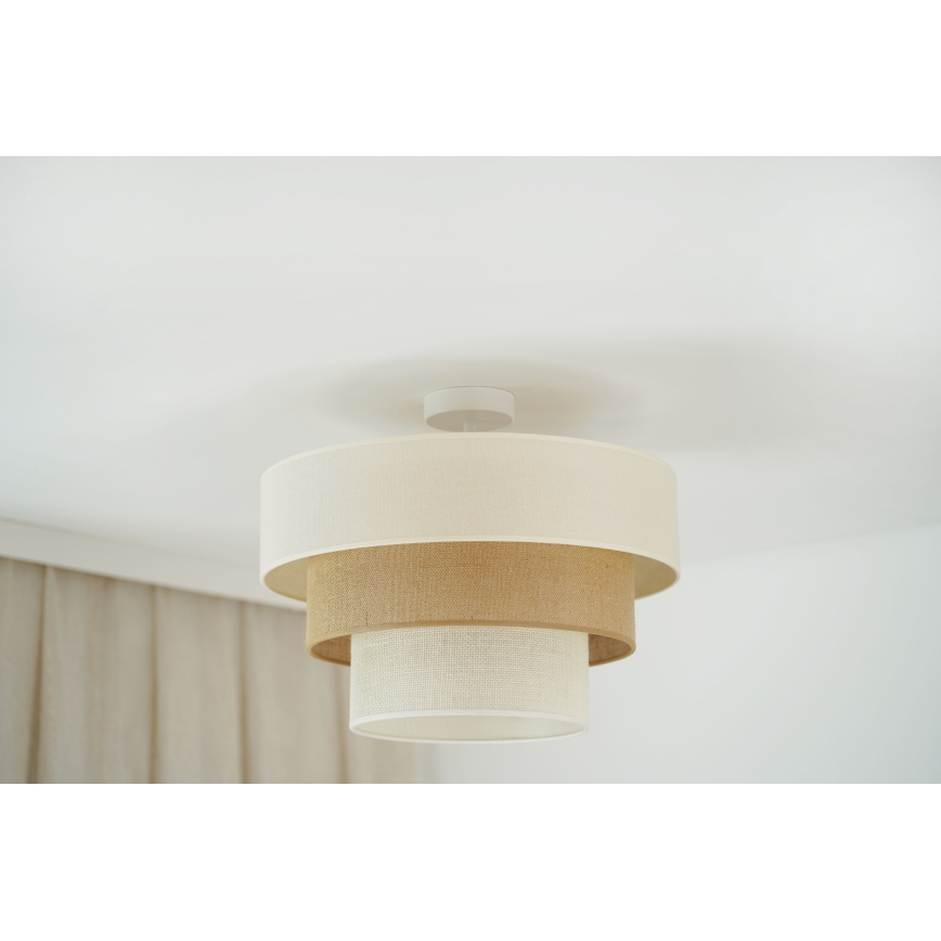 Brilagi - Pinnale kinnitatav lühter DENVER LUNETA 1xE27/15W/230V d. 45 cm beež/pruun/kreemikas
