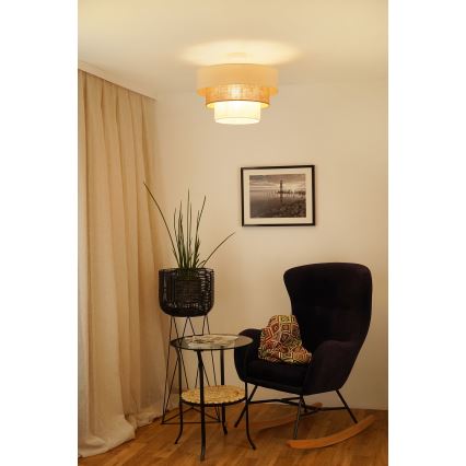 Brilagi - Pinnale kinnitatav lühter DENVER LUNETA 1xE27/15W/230V d. 45 cm beež/pruun/kreemikas
