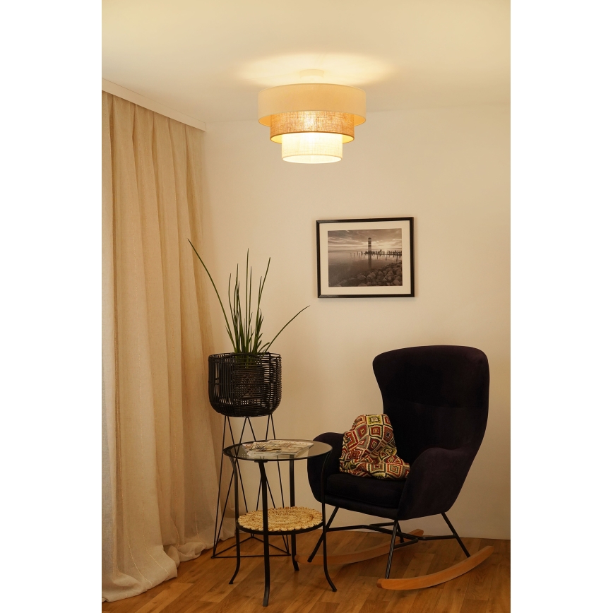 Brilagi - Pinnale kinnitatav lühter DENVER LUNETA 1xE27/15W/230V d. 45 cm beež/pruun/kreemikas