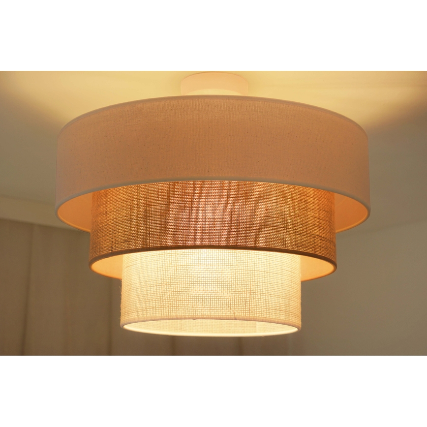 Brilagi - Pinnale kinnitatav lühter DENVER LUNETA 1xE27/15W/230V d. 45 cm beež/pruun/kreemikas