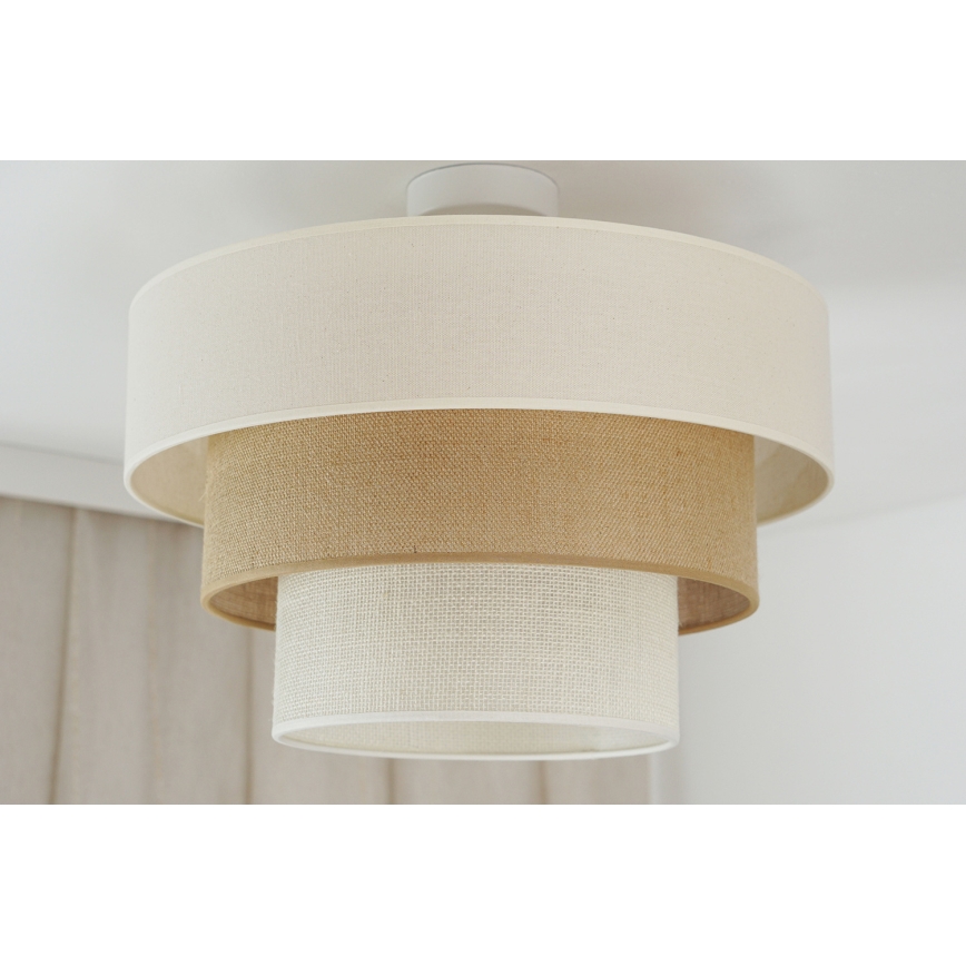 Brilagi - Pinnale kinnitatav lühter DENVER LUNETA 1xE27/15W/230V d. 45 cm beež/pruun/kreemikas