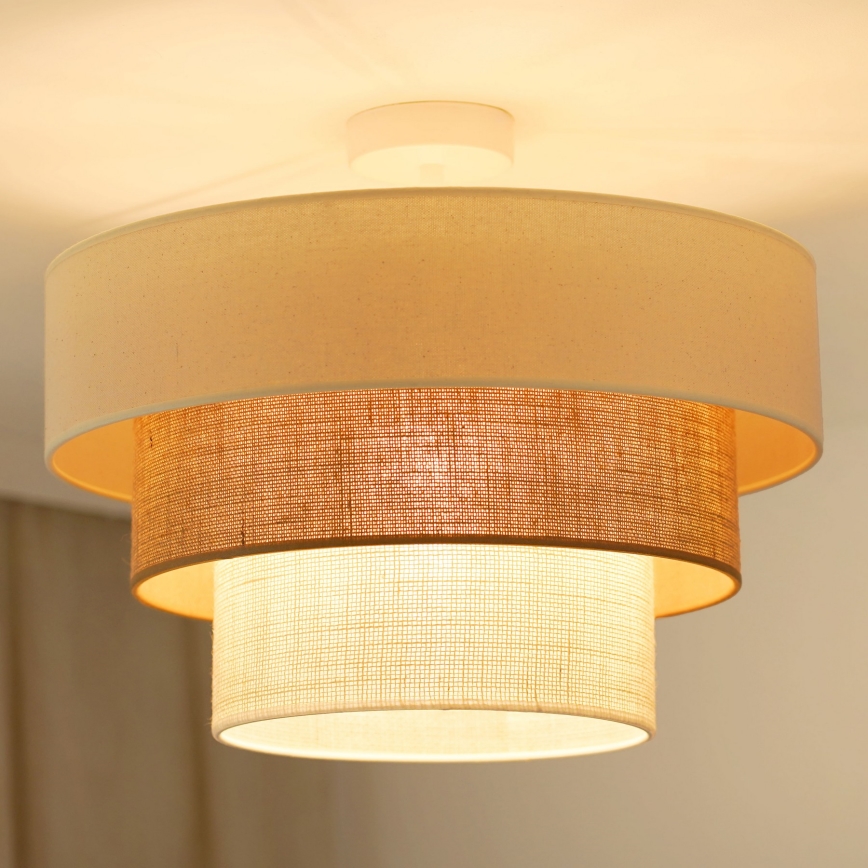 Brilagi - Pinnale kinnitatav lühter DENVER LUNETA 1xE27/15W/230V d. 45 cm beež/pruun/kreemikas