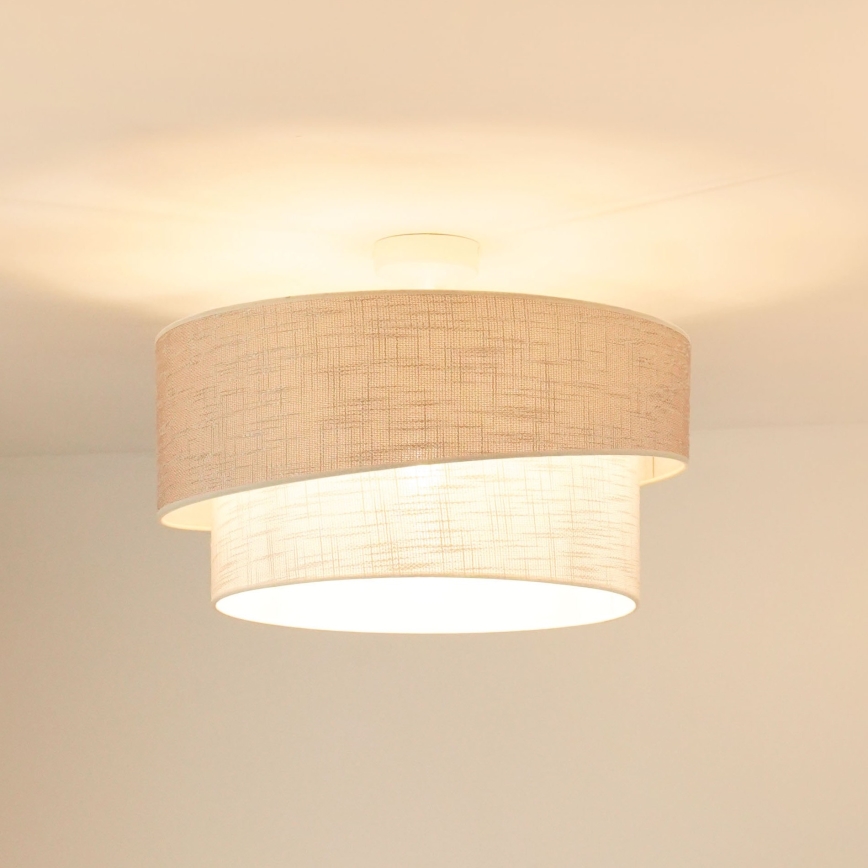 Brilagi - Pinnale kinnitatav lühter DOVER SHINE 1xE27/15W/230V d. 50 cm hall/kreemikas