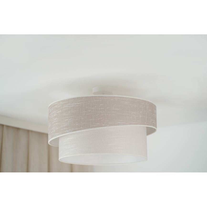 Brilagi - Pinnale kinnitatav lühter DOVER SHINE 1xE27/15W/230V d. 50 cm hall/kreemikas