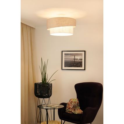 Brilagi - Pinnale kinnitatav lühter DOVER SHINE 1xE27/15W/230V d. 50 cm hall/kreemikas