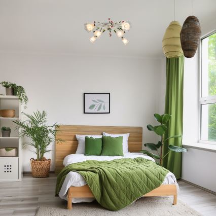Brilagi - Pinnale kinnitatav lühter FLORA 6xE14/60W/230V