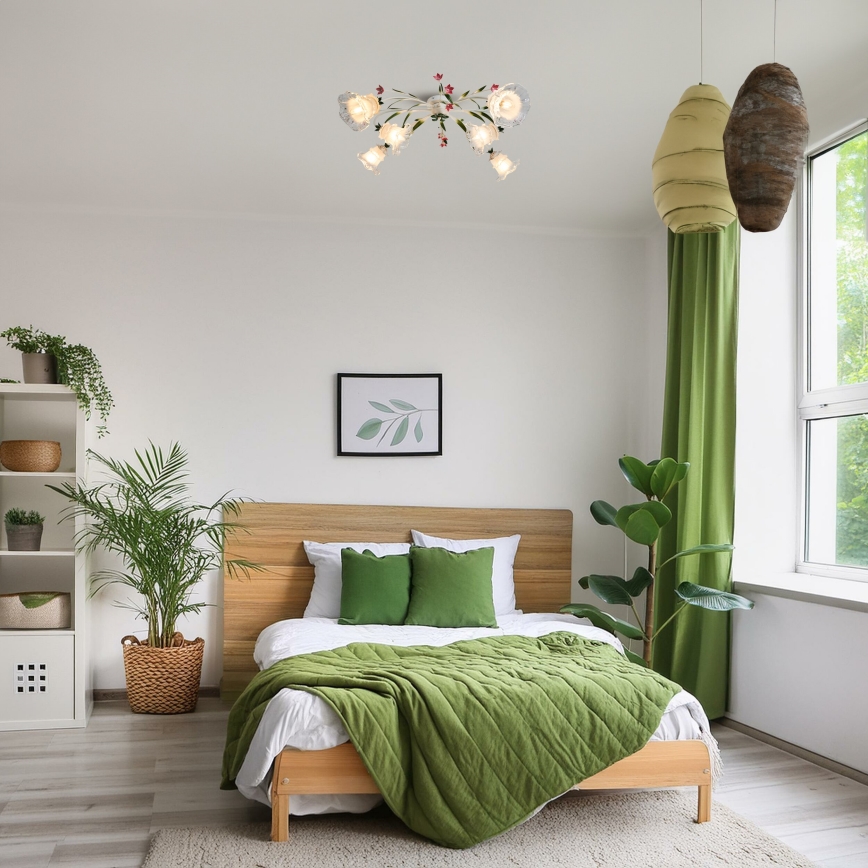 Brilagi - Pinnale kinnitatav lühter FLORA 6xE14/60W/230V