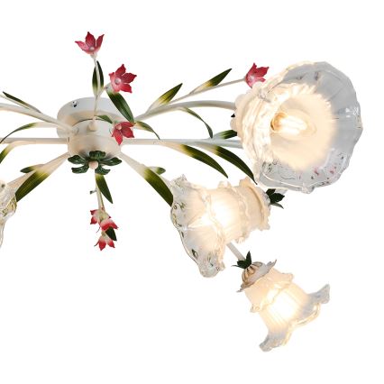 Brilagi - Pinnale kinnitatav lühter FLORA 6xE14/60W/230V
