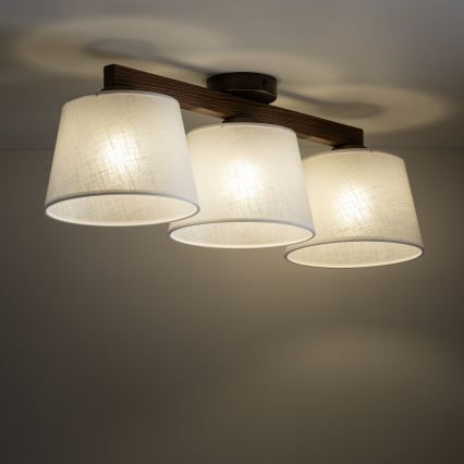 Brilagi - Pinnale kinnitatav lühter LATTE 3xE27/15W/230V mänd/valge