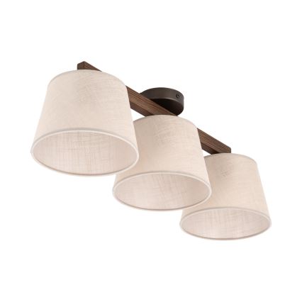 Brilagi - Pinnale kinnitatav lühter LATTE 3xE27/60W/230V mänd/beež