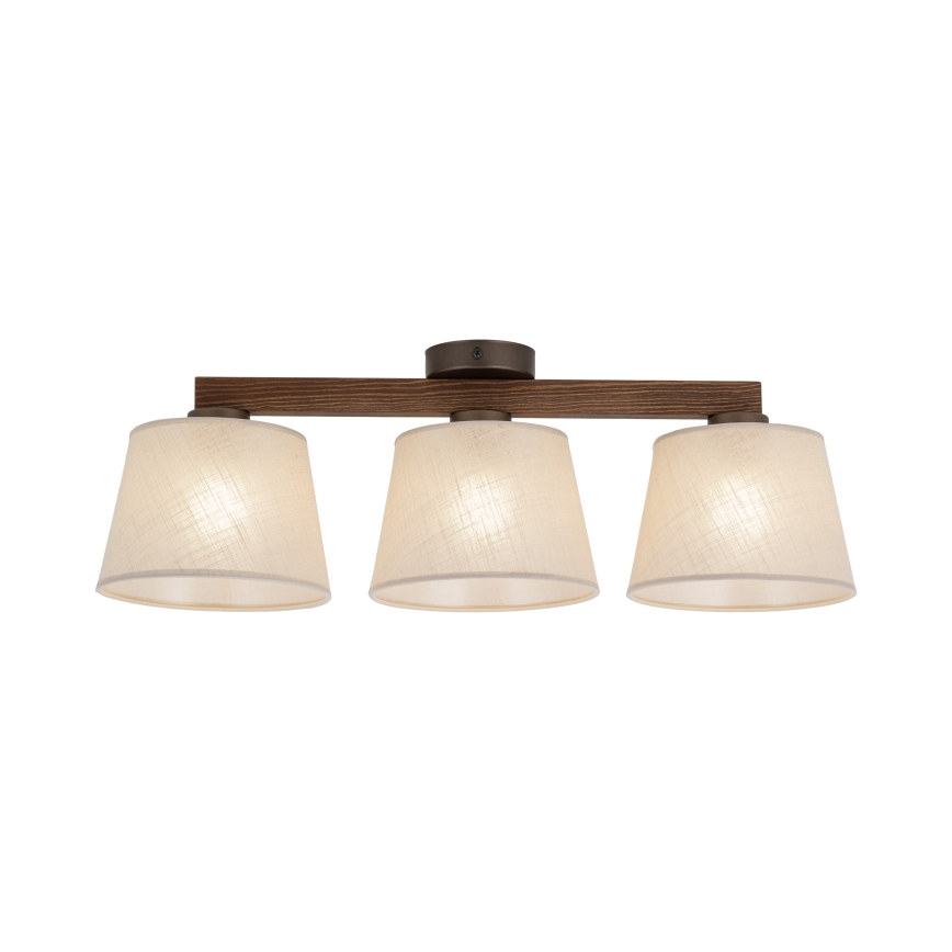Brilagi - Pinnale kinnitatav lühter LATTE 3xE27/60W/230V mänd/beež