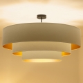 Brilagi - Pinnale kinnitatav lühter LUNETA 3xE27/60W/230V läbimõõt 80 cm kreemjas/kuldne