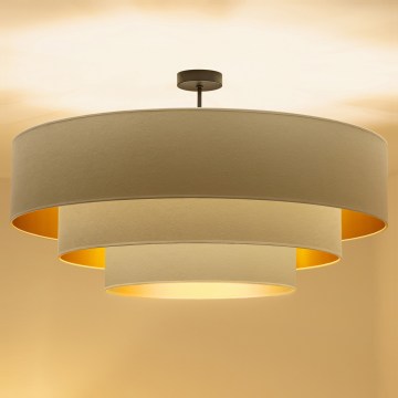 Brilagi - Pinnale kinnitatav lühter LUNETA 3xE27/60W/230V läbimõõt 80 cm kreemjas/kuldne