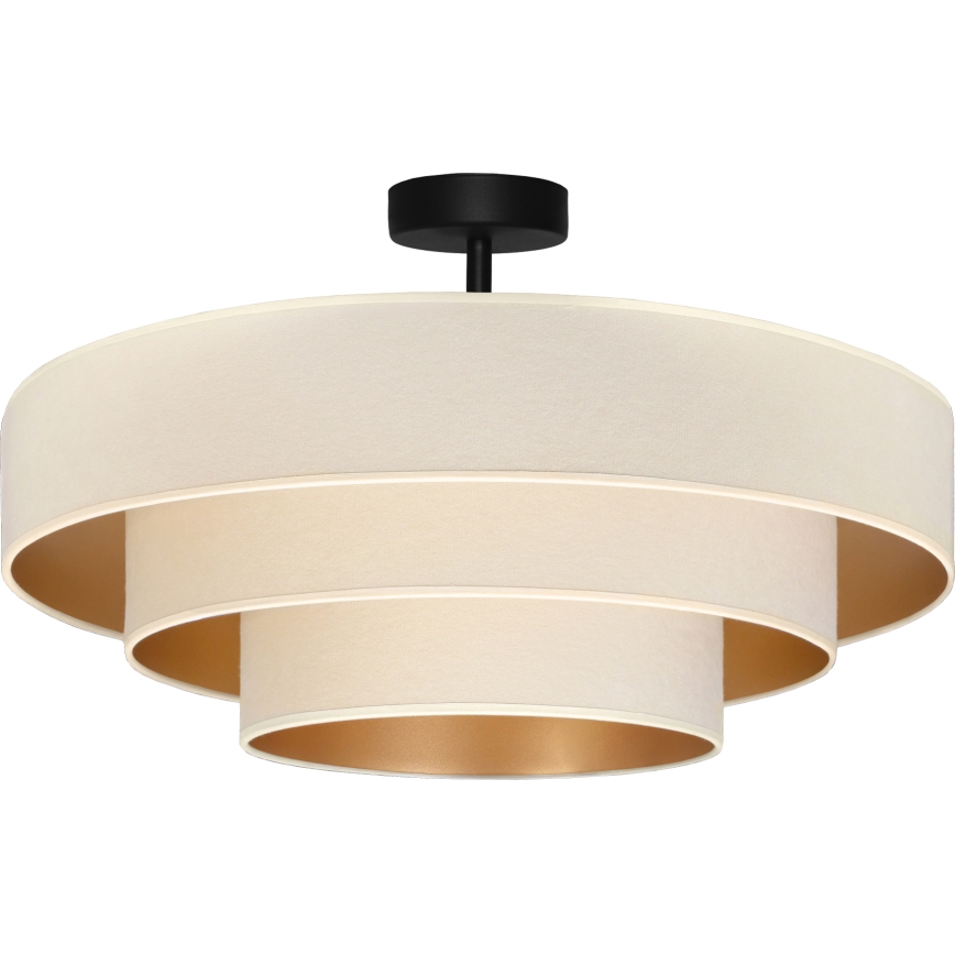 Brilagi - Pinnale kinnitatav lühter LUNETA 3xE27/60W/230V läbimõõt 80 cm kreemjas/kuldne