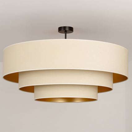 Brilagi - Pinnale kinnitatav lühter LUNETA 3xE27/60W/230V läbimõõt 80 cm kreemjas/kuldne