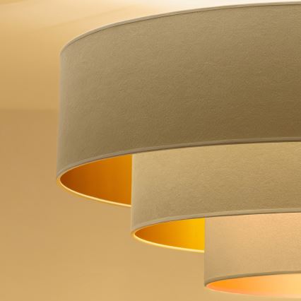 Brilagi - Pinnale kinnitatav lühter LUNETA 3xE27/60W/230V läbimõõt 80 cm kreemjas/kuldne