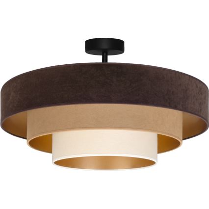 Brilagi - Pinnale kinnitatav lühter LUNETA 3xE27/60W/230V läbimõõt 80 cm pruun/beež/kreem
