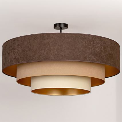 Brilagi - Pinnale kinnitatav lühter LUNETA 3xE27/60W/230V läbimõõt 80 cm pruun/beež/kreem