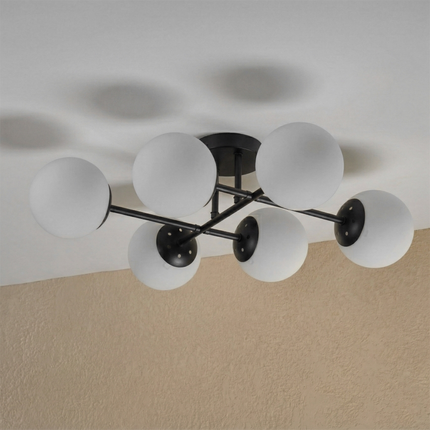 Brilagi - Pinnale kinnitatav lühter MALONY 6xE14/20W/230V must