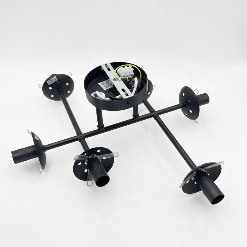 Brilagi - Pinnale kinnitatav lühter MALONY 6xE14/20W/230V must