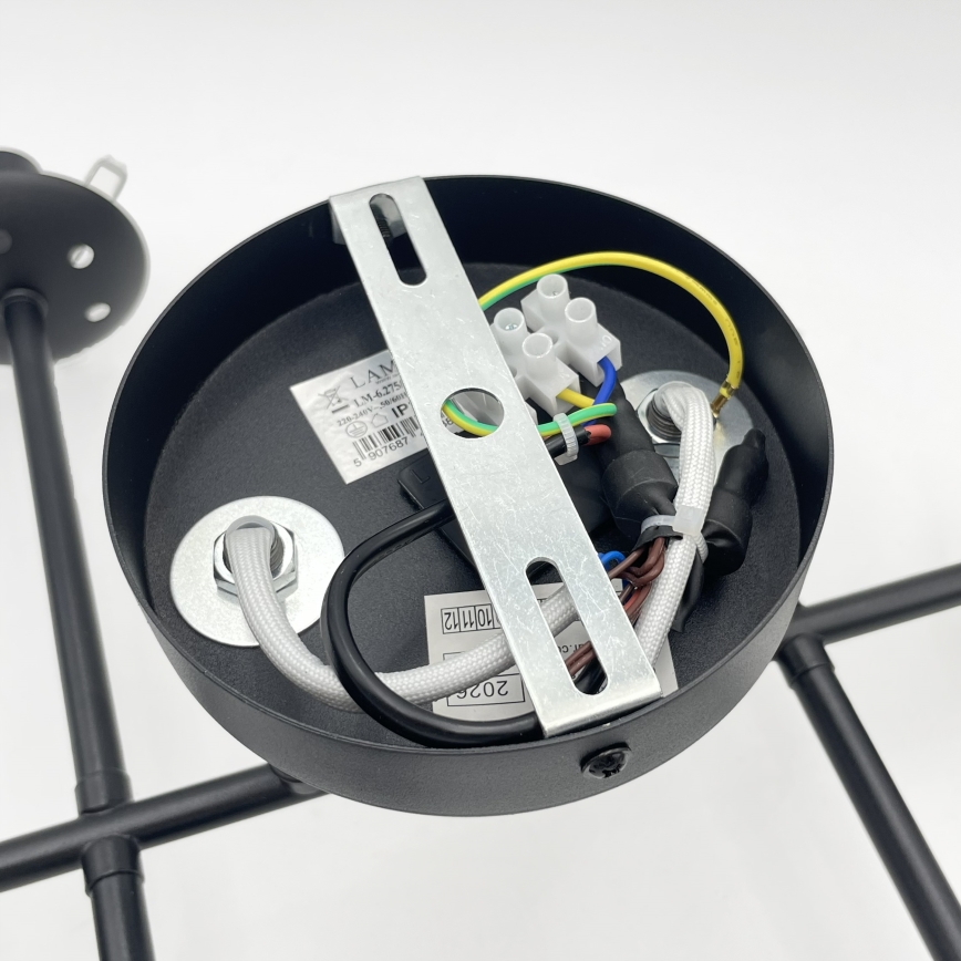 Brilagi - Pinnale kinnitatav lühter MALONY 6xE14/20W/230V must