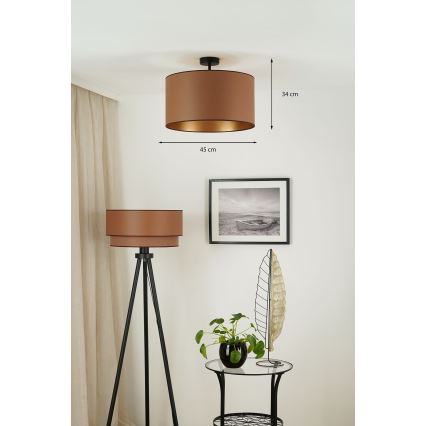Brilagi - Pinnale kinnitatav lühter OREGON ROLLER VEGE 1xE27/15W/230V d. 45 cm pruun
