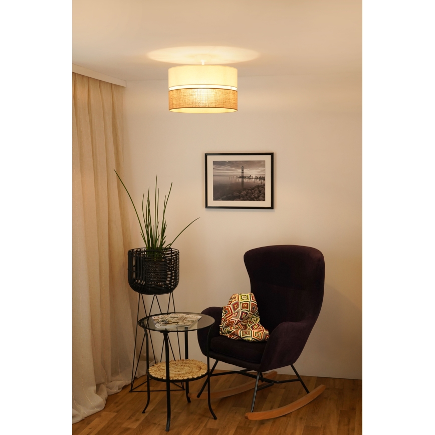 Brilagi - Pinnale kinnitatav lühter ROYAL YUTE 1xE27/15W/230V d. 40 cm beež/kreemikas