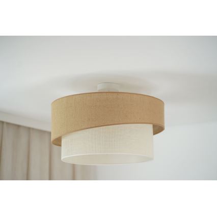Brilagi - Pinnale kinnitatav lühter SHINE 1xE27/15W/230V d. 50 cm beež/kreemikas