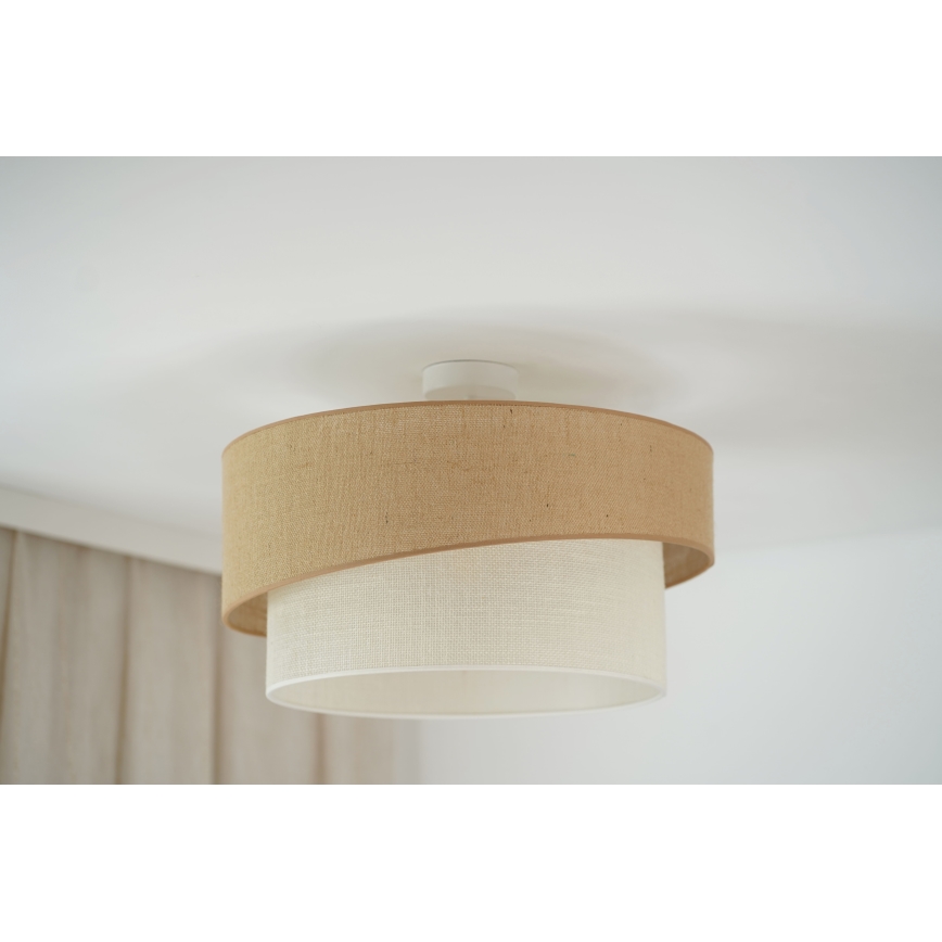 Brilagi - Pinnale kinnitatav lühter SHINE 1xE27/15W/230V d. 50 cm beež/kreemikas
