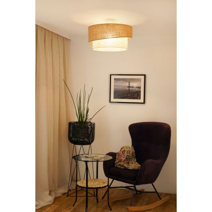 Brilagi - Pinnale kinnitatav lühter SHINE 1xE27/15W/230V d. 50 cm beež/kreemikas