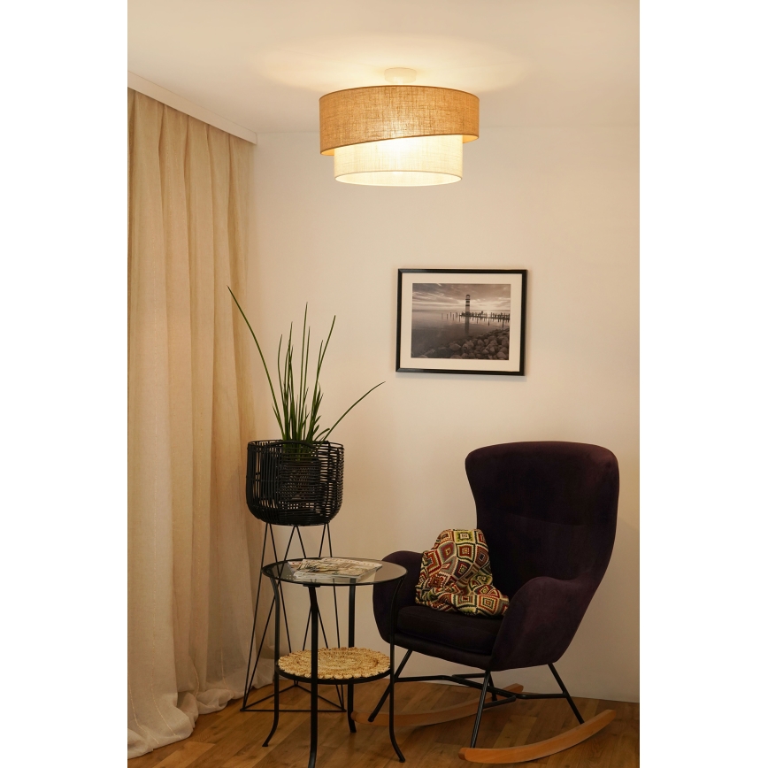 Brilagi - Pinnale kinnitatav lühter SHINE 1xE27/15W/230V d. 50 cm beež/kreemikas