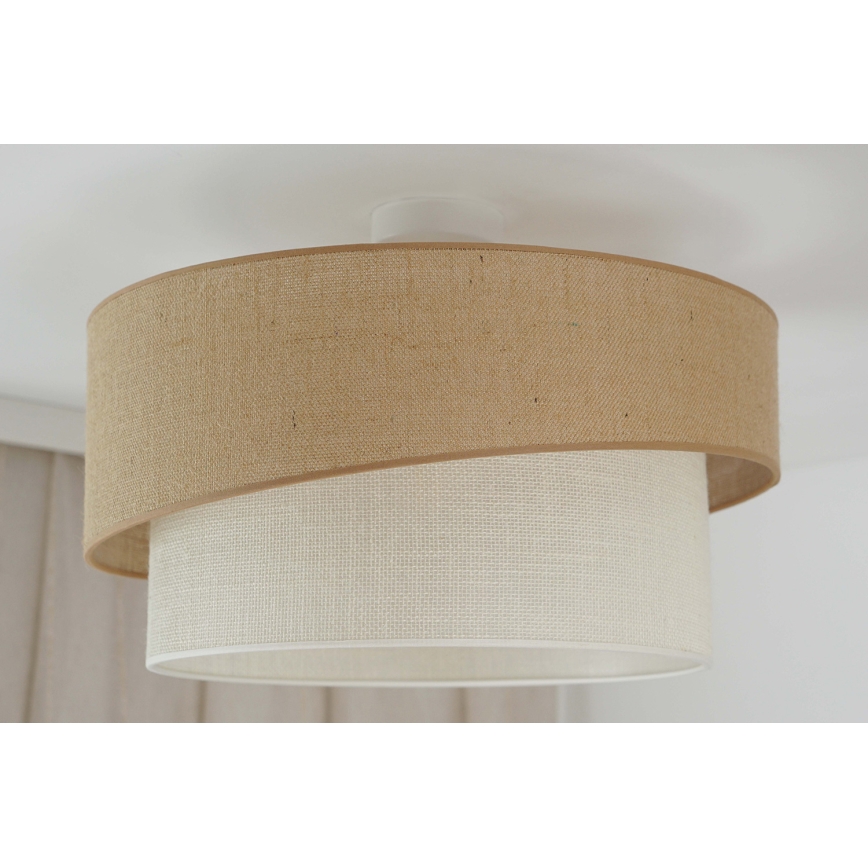 Brilagi - Pinnale kinnitatav lühter SHINE 1xE27/15W/230V d. 50 cm beež/kreemikas