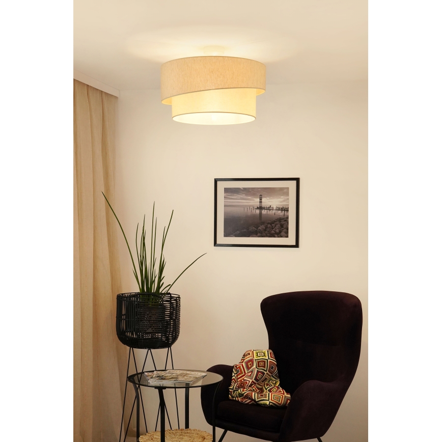 Brilagi - Pinnale kinnitatav lühter SHINE 1xE27/15W/230V d. 50 cm kreemikas