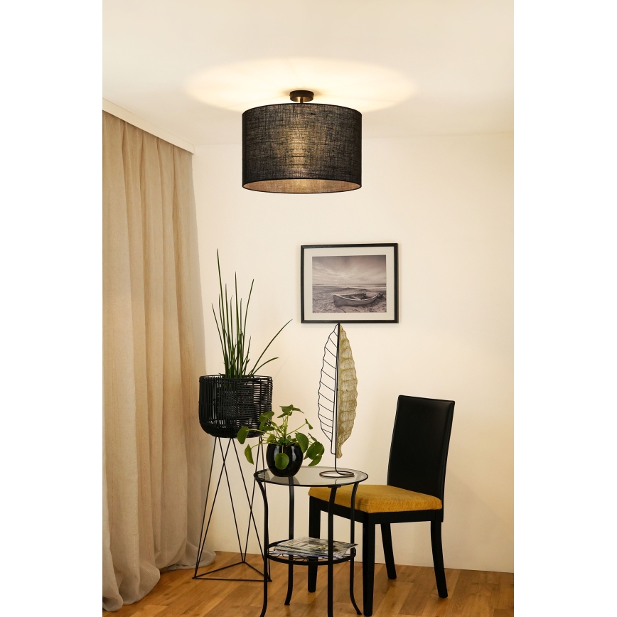 Brilagi - Pinnale kinnitatav lühter TUBES ROLLER 1xE27/15W/230V d. 50 cm must