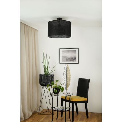 Brilagi - Pinnale kinnitatav lühter TUBES ROLLER 1xE27/15W/230V d. 50 cm must