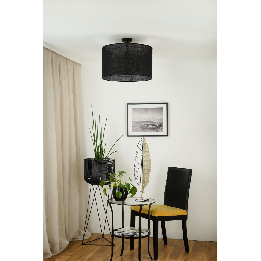 Brilagi - Pinnale kinnitatav lühter TUBES ROLLER 1xE27/15W/230V d. 50 cm must