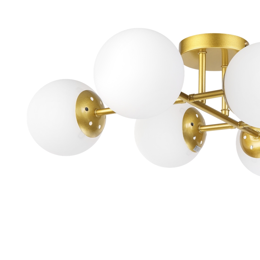 Brilagi - pinnale paigaldatav laelühter MALONY 6xE14/20W/230V kuldne